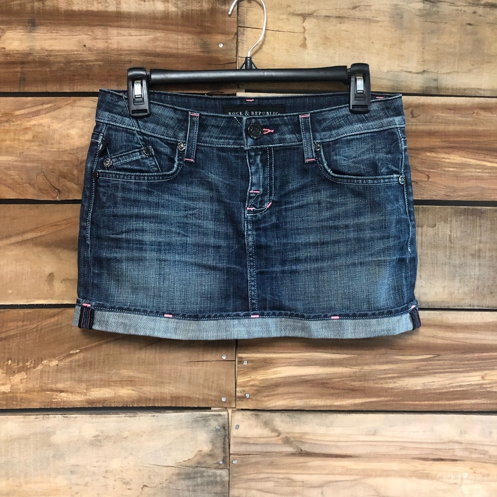 Rock & Republic denim mini skirt 26